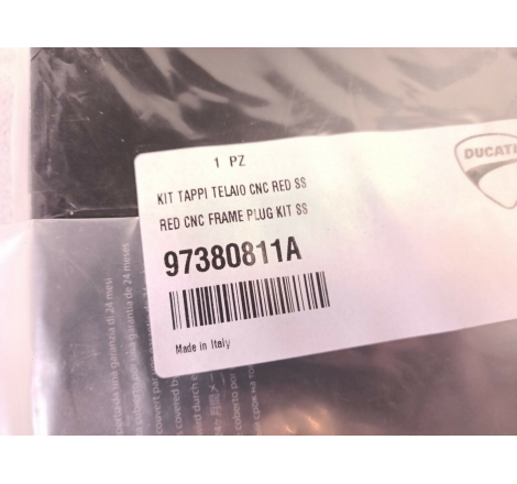 Set Di Tappi Telaio In Alluminio Rossi Dal Pieno Per Supersport - 97380811a