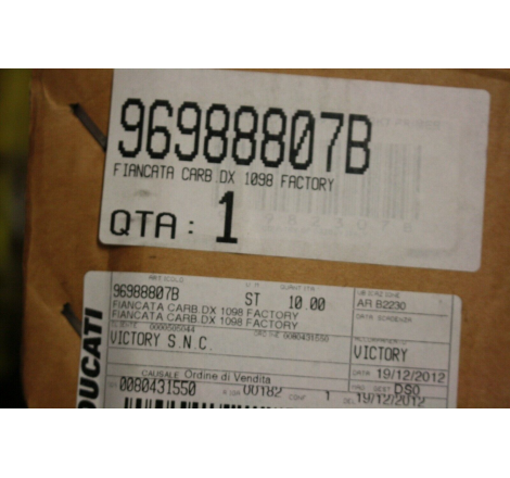 Fiancata Carb. Dx Per Superbike 1098 Factory - 96988807B