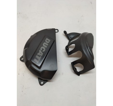 Protezioni In Carbonio Per Carter Alternatore E Frizione Per Panigale Usata - 96450911B/96451011B