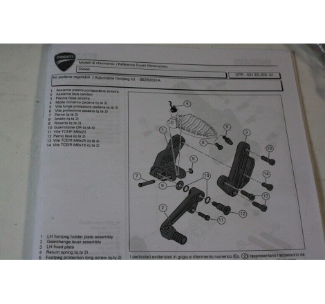 Pedane Pilota Regolabili In Alluminio Per Diavel - 96280091A