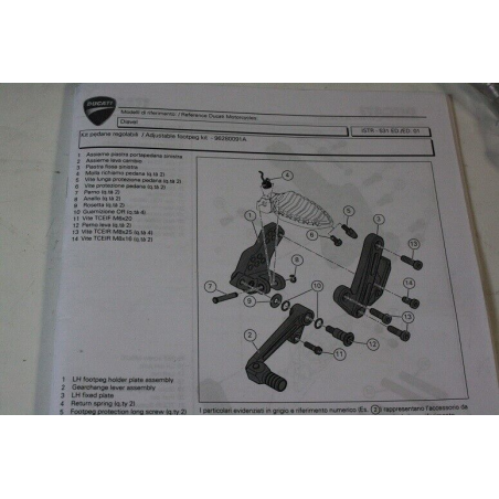 Pedane Pilota Regolabili In Alluminio Per Diavel - 96280091A