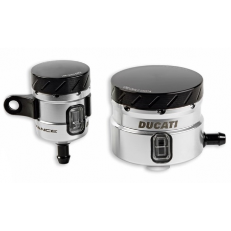 Silver Brake & Clutch Fluid Reservoirs For Monster - 96180101A