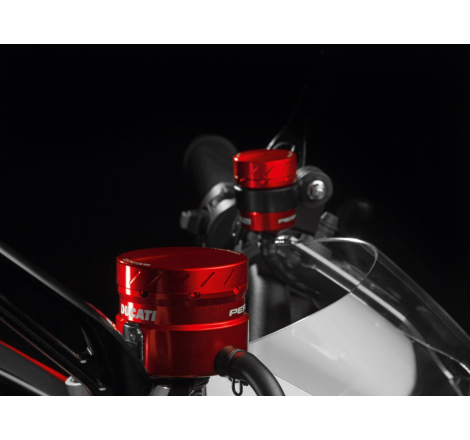Silver Brake & Clutch Fluid Reservoirs For Monster - 96180101A