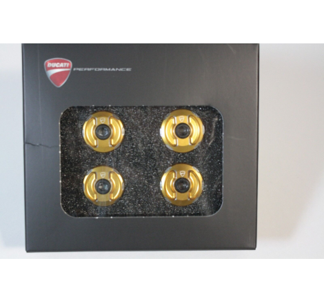Set Di Tappi Telaio In Alluminio Dal Pieno Color Oro Per Multistrada - 97380441B