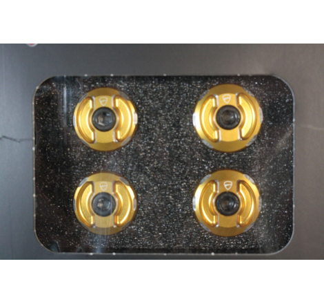 Set Di Tappi Telaio In Alluminio Dal Pieno Color Oro Per Multistrada - 97380441B