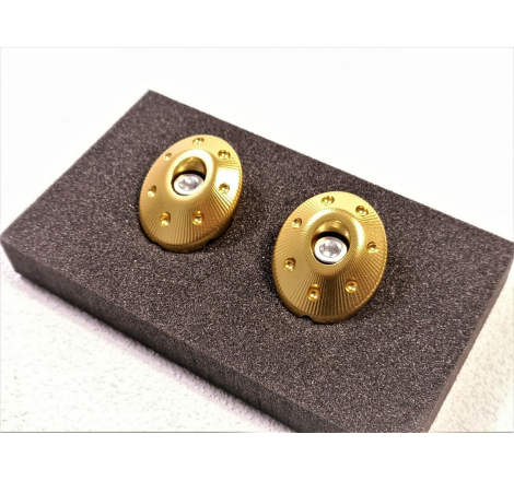 Set of Gold Color Full Aluminum Frame Caps for Supersport - 97380831A