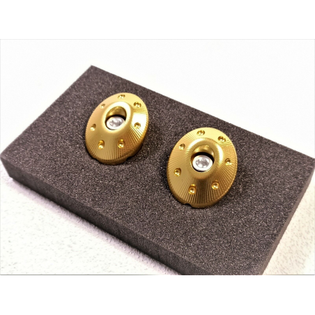 Set of Gold Color Full Aluminum Frame Caps for Supersport - 97380831A