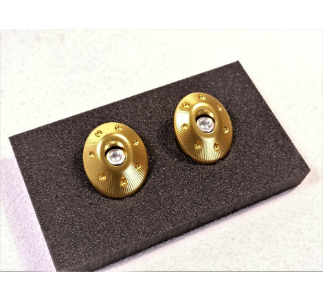 Set of Gold Color Full Aluminum Frame Caps for Supersport - 97380831A