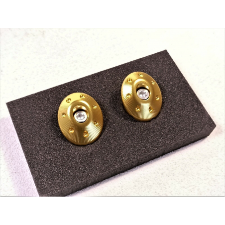 Set of Gold Color Full Aluminum Frame Caps for Supersport - 97380831A