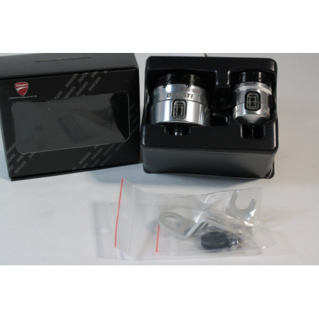 Silver Brake & Clutch Fluid Reservoirs For Monster - 96180101A