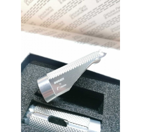 Footrests in Solid Aluminum Silver Color - 96280501AB